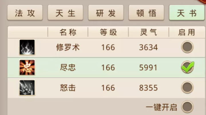 问道手游天书尽忠哪些情况下起效？