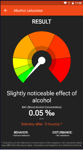 酒精计算器APP